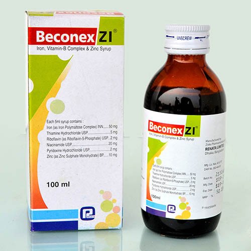 Beconex ZI syrup 100ml - https://demo.bangladeshiit.com