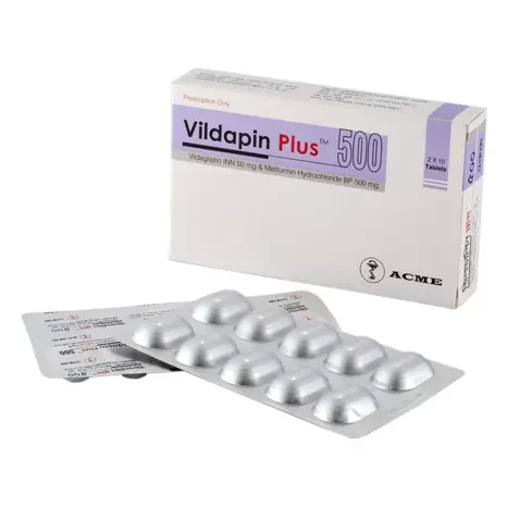 Vildapin  Plus 500mg tab - https://demo.bangladeshiit.com