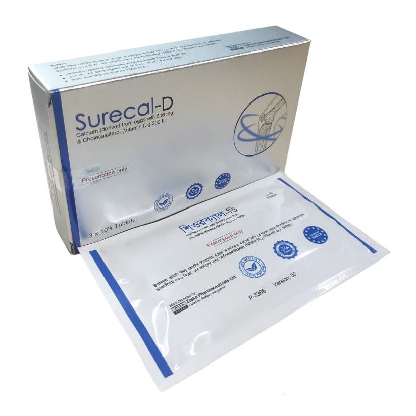 Surecal D 500mg tab - https://demo.bangladeshiit.com