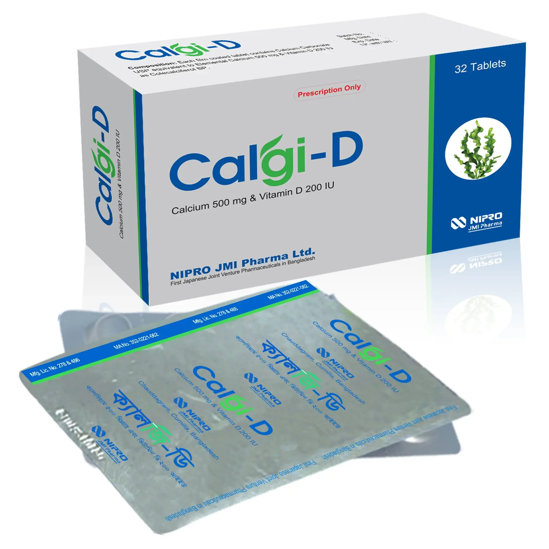 Calgi D 500mg tab - https://demo.bangladeshiit.com