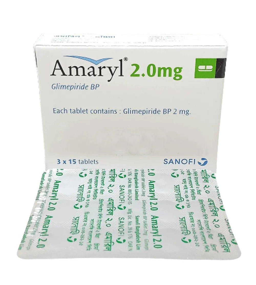 Amaryl 2.0mg tab - https://demo.bangladeshiit.com