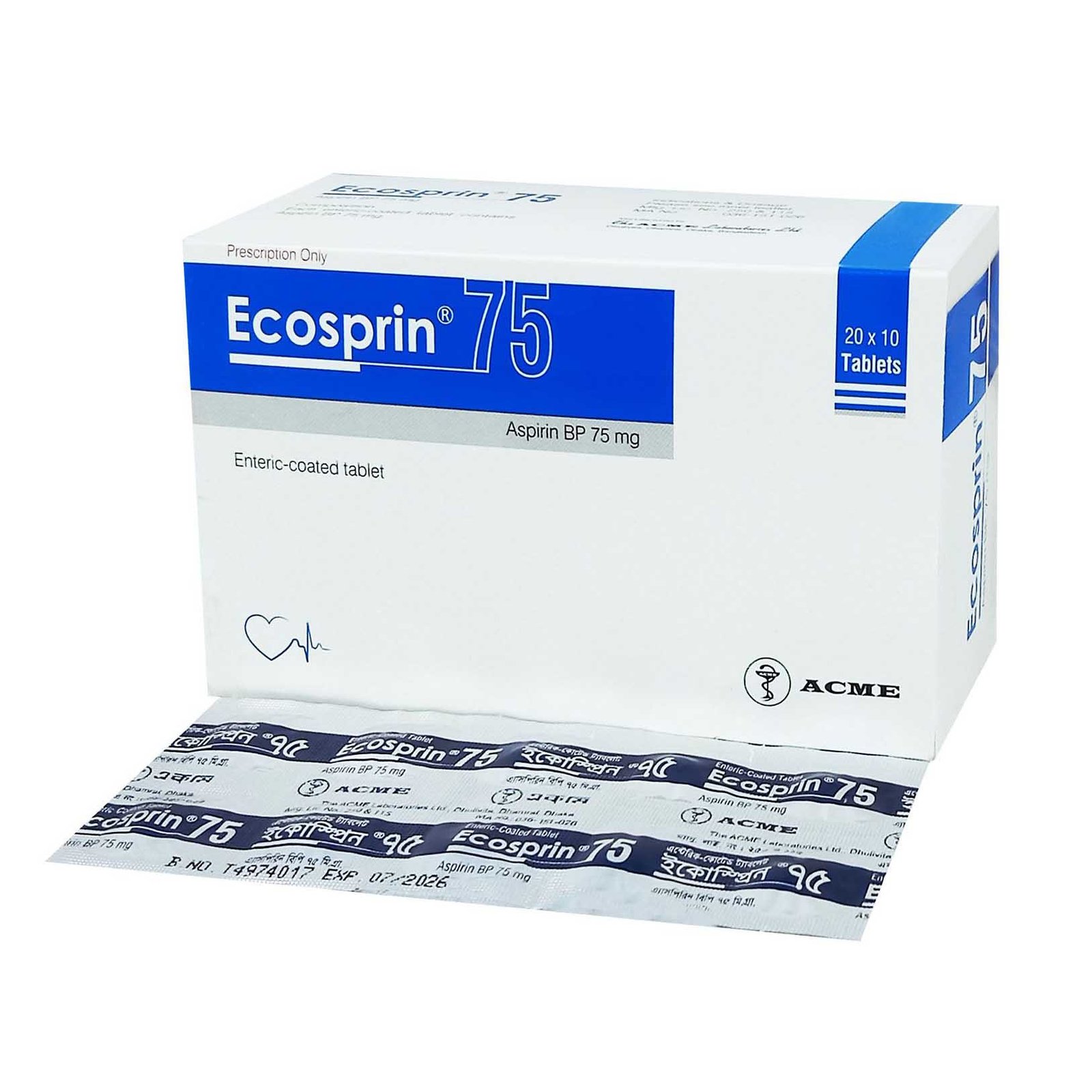 Ecosprin 75mg tab - https://demo.bangladeshiit.com